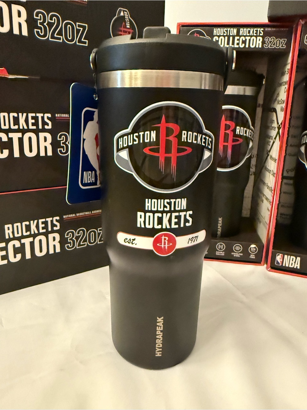 NEW!!! Houston Rockets Black & Red NBA Travel Tumbler 32oz, Quantity of 15